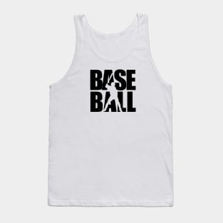 baseball player text masking black Tank Top